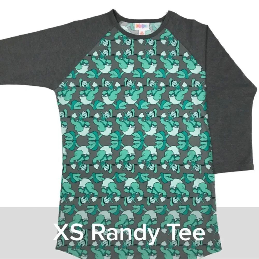 Lularoe Disney Randy Tee Donald Duck Print - Size XS